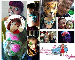 Maquillage enfants adultes artistique Bylette, Sculpture ballons